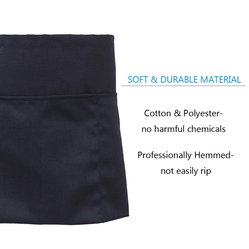 BOHARERS Waist Apron with 3 Pockets - Black Waitress Waiter
