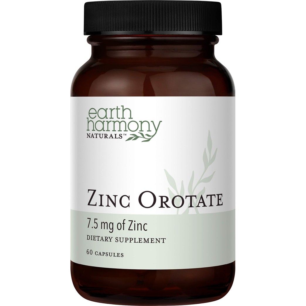 Zinc Orotate 7.5mg, Vegan & Vegetarian, Non-GMO & Gluten Free Supplement Capsules - Strong Antioxidant Properties Support Immune System Function - Liver, Bone, Joint & Heart Health (60 Count)