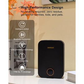 Home Diffuser|150ml Large Capacity Essential Oil Diffuser|Smart Bluetooth Controlled Pure Essential Oil Diffuser|24/7 Customizable Settings (Black)