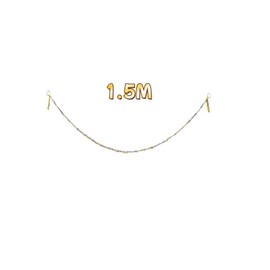 Fokroin Stuffed Animal Storage Chain, 1.5 m Hand-Braided Rope with 15 Metal Clips, 2 Non-Marking Nails, Boho Stuffed Toy Organiser Chain, Children's Room, Decoration, Stuffed Toy Storage