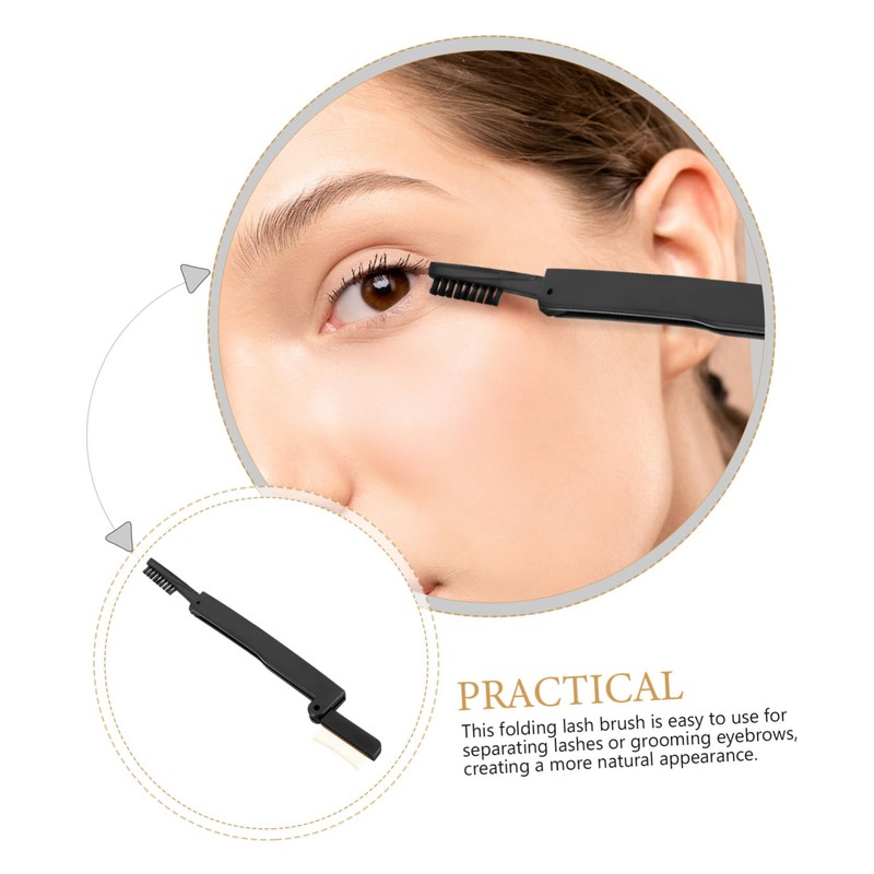 NOLITOY Folding Eyelash Comb and Lash Separator Tool Dual-sided Eyelash
