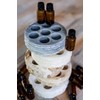 Chiseled Round Essential Oil Holder Case - 100% Hand Carved