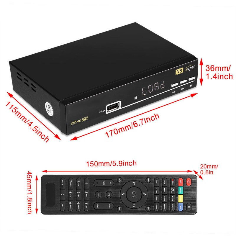 Portable Full HD 1080P DVB S2 Digital Satellite TV Receiver