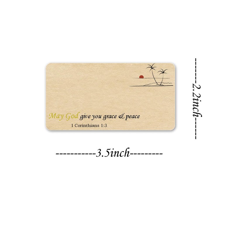 Bible Verse Name Tag Stickers 3.5x2.2 Inch Christian Name Tag