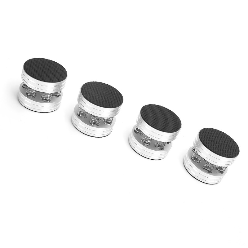 4PCS Spring Speaker Spikes Sound Dampening Feet for HiFi Amplifier/Speaker/Turntable/PlayerSilver