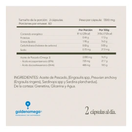 Omega 3 Maklen 120 Cápsulas 300g Dha 480 Epa 720 Sabor Sin sabor