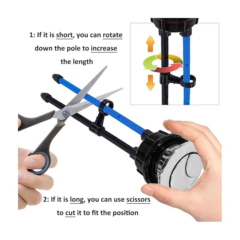 Toilet Tank Button Toilet Button Dual Push Flushing Toilet Button