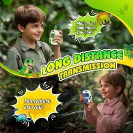 Wootoyz Walkie Talkie Kids, Toys for 3 4 5 6 Year Old Boys Gifts for Boys Age 3-6 Kids Walkie Talkie Dinosaur Toys for Boys Age 3-8 Outdoor Toys Kids Camping Accessories 3-6 Year Old Boys Garden Toys