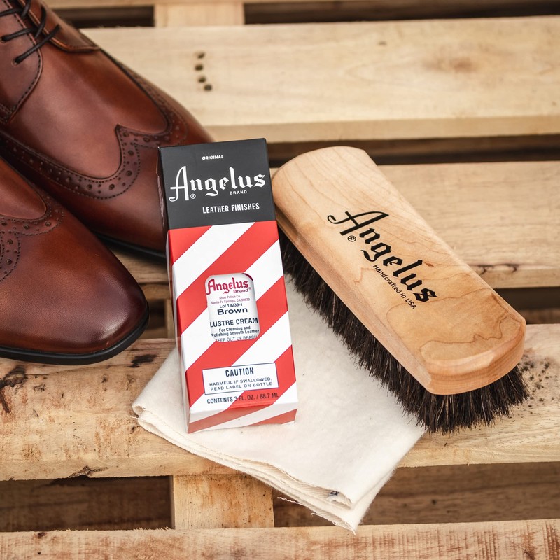 Angelus Leather Lustre Cream - English Tan 3 oz.