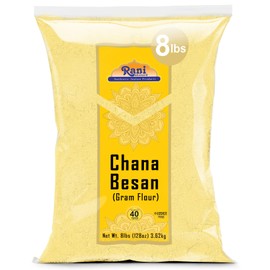 Rani Chana Besan (Chickpeas Flour, Gram) 128oz (8lbs) 3.63kg Bulk ~ All Natural | Vegan | Gluten Friendly | NON-GMO | Kosher | Indian Origin