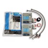 CNX Tarja Doble Acero Inoxidable (84x48cm) Con Kit Instalación