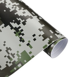 NewL Camouflage Vinyl Wrap for Car, Motorcycle, Computer, Laptop, Scooter, Motorcycle, Red (Digital Green, 30cm x 150cm)