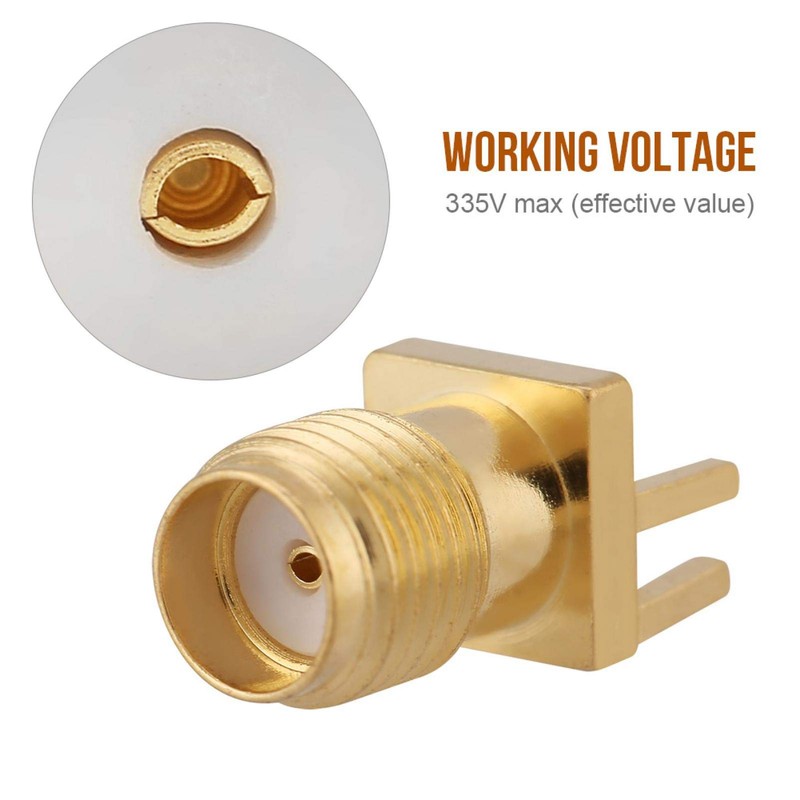 Yosoo SMA Socket, SMA Panel Socket, 10-Piece Brass SMA Female