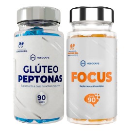 Kit Glúteo Peptonas + Cápsulas Para Concentrase Focus 90cáps
