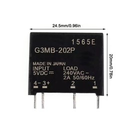 1Pcs Solid State Relay Home Appliances Accessories In 5V DC Out 240V AC 2A Relay Module for Intelligent Control Systems