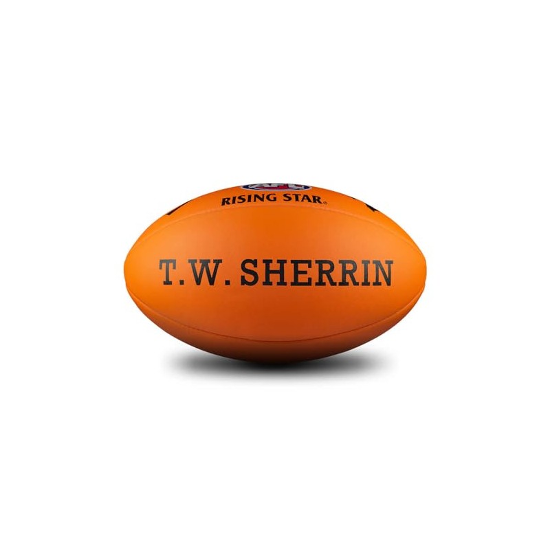 Sherrin AFL Rising Star Leather Football, Orange, Size 3