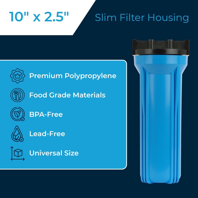 SpiroPure 10x2.5 Water Filter Housing Slim 10 inch / 10