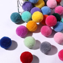 Duories Pompoms for Crafts, Pack of 50 30 mm Colourful Pompoms Balls, Pom Poms for Crafts, Pompoms Balls for Easter, Christmas, Colourful Pompoms for DIY Crafts, Table Decoration, Birthday Decoration,