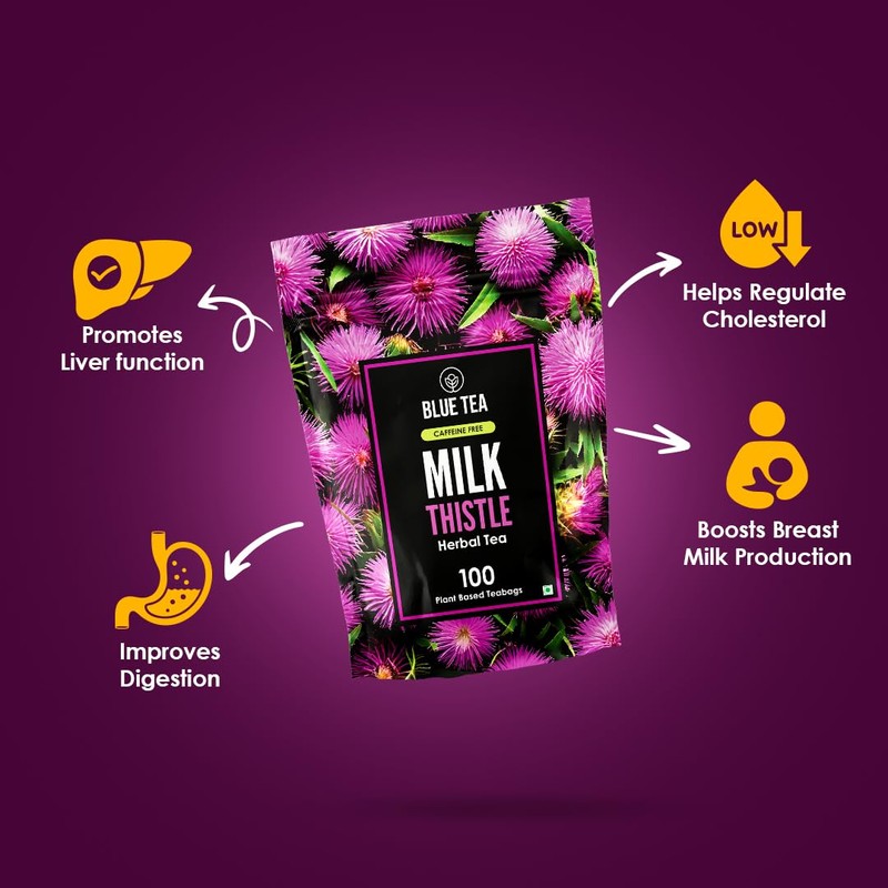 BLUE TEA - Milk Thistle Tea - 100 Count -