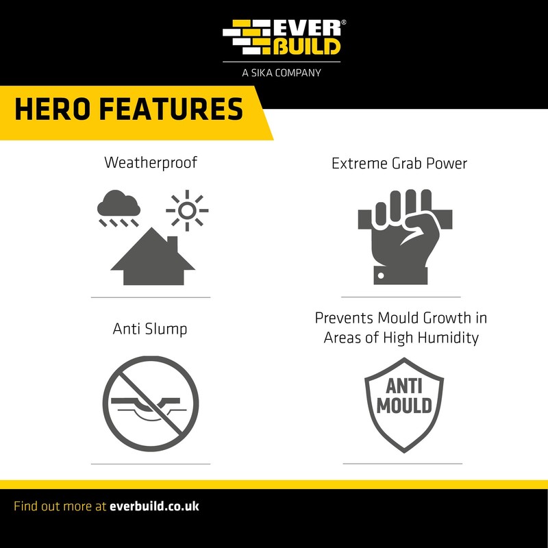 Everbuild Stixall – Extreme Power Sealant and Adhesive – Waterproof