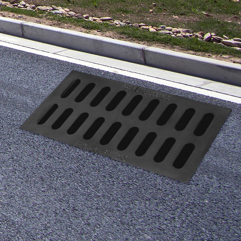 Cast Iron Drain Grate, 20 x 10In Outdoor Drain Cover,