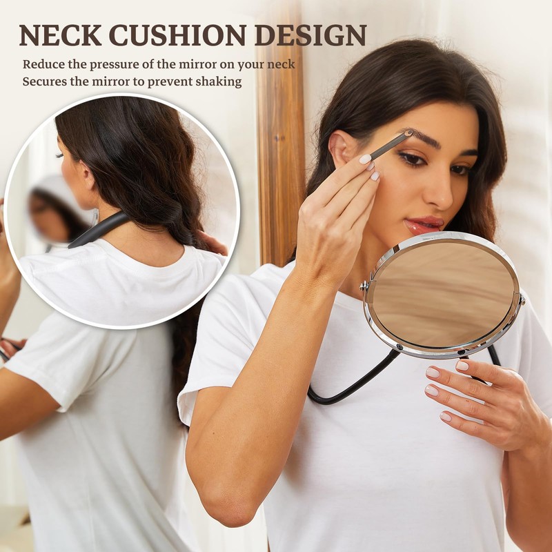 GRANDECO Double Sided Mirror, Standard Viewing and 5X Magnification, Mirror'