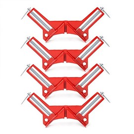 Set of 4 NUZAMAS 90 Degree 75mm/ 3 inch Right Angle Making Picture Frames Box Corner Clamps Holders Woodwork Tools