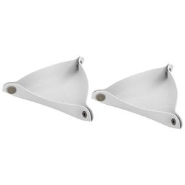 PATIKIL 6" Leather Valet Tray, 2 Pcs Plastic Catchall Holder Foldable Decorative Tray Storage Organizer for Travel Engagement Gifts Watches Jewelry Necklaces Bracelets Storage, White