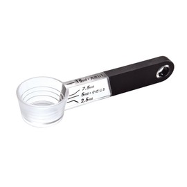 Pearl Metal Softia C-3699 Measuring Spoon, Can Be Placed and Measuring Spoon, Black
