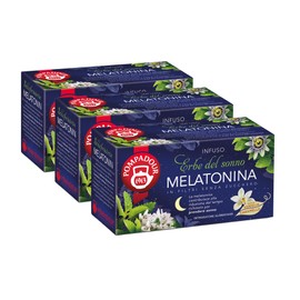 Pompadour, Infuso Erbe del Sonno e Melatonina, 54 Filtri (3 Confezioni da 18 Filtri), Ideale alla Sera per Favorire il Sonno, Senza Lattosio, Glutine e Allergeni