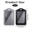 2Pcs Genuine Leather ID Badge Holders, Vertical ID Card Holders,
