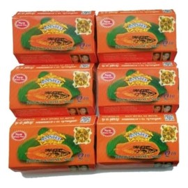 Asantee Thai Papaya Herbal Skin Whitening Soap 125g (Pack of 6)…