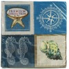 Premium Collection Pack of 20 Napkins Maritime Starfish Compass Seahorse