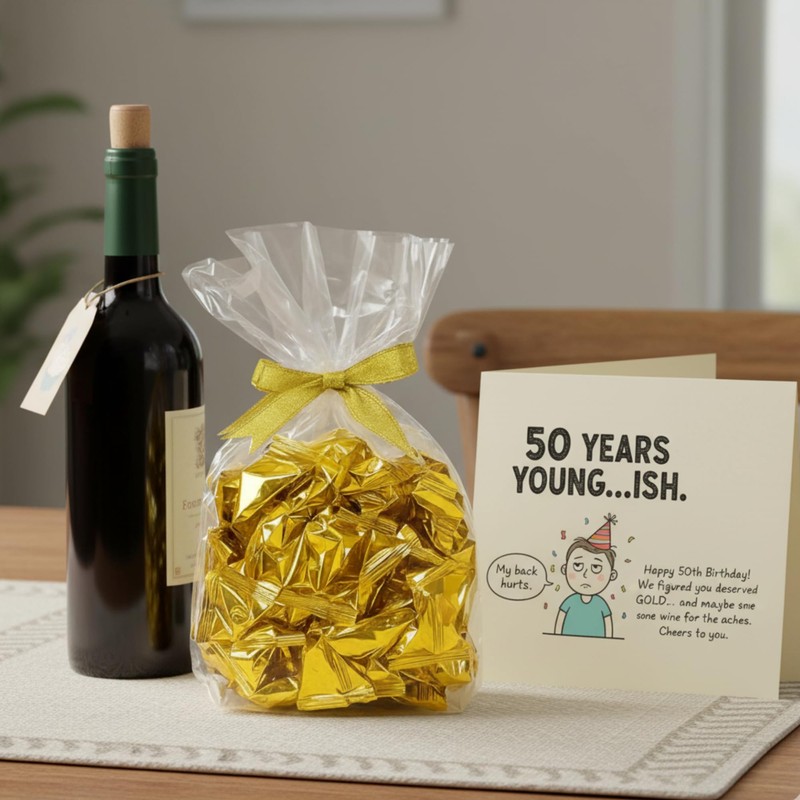 55ct Gold Buttermints in Gift Bag – Individually Wrapped Butter