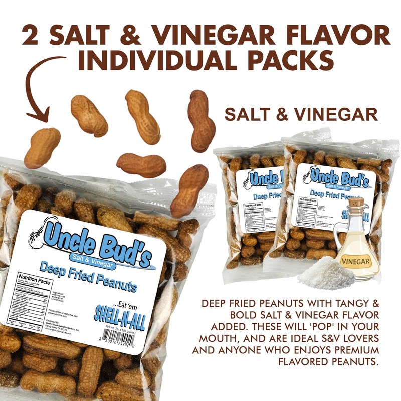 Uncle Bud's Deep Fried Peanuts In Shell (2-Pack) | Salt