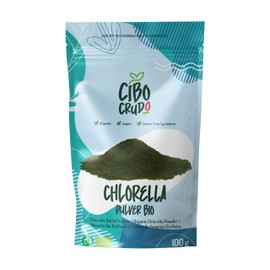 Organic Chlorella Powder - 100 g. Chlorella Algae Powder Made from Algae Powder with Chlorophyll Proteins and Vitamin B12 and C for Vegetarians and Vegans. It also contains Zinc and Antioxidants.