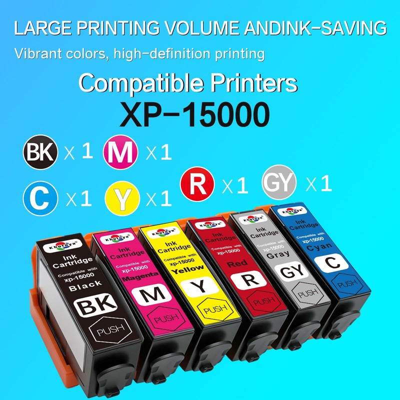 Khotoya xp15000 Ink Cartridge Compatible for 312XL Ink Cartridges 6-Pack