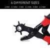 TAKIT Hole Punch Plier, Revolving Heavy Duty Leather Hole Punching
