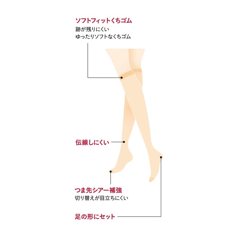 Gunze SBS510 Women's Short Stockings, Sabrina, 3 Pairs Set, Natural,