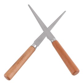 ARTIBETTER 2PCS Wooden Handle Fettling Knife Craft Art Tools Fettling Knife for Pottery/Sculpting/Ceramic/Polymer Clay Carving Modeling