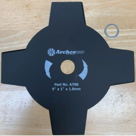 Archer 9" Archer Brushcutter Trimmer Grass Weed Blade 4 TOOTH 1" Arbor 20mm 1.8mm thick
