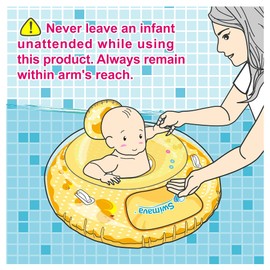 Swimava G3 Baby Swim Seat Ring (Age 6-36 Months), Inflatable Swimming Float, Foldable Lightweight Pool Swim Training Aid for Babies, Infants and Toddlers (Duckie)