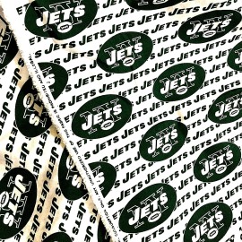 NY New York Jets Football cotton Fabric Quilt, Face Mask Making. - 1/2 Yard