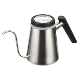 Pearl Metal Corporation Drip Pot, Silver, 20.3 fl oz (600 ml), with Thermometer, Stainless Steel, Lock-on, HB-4729
