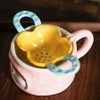 ARFUKA Tea Strainer Tea Filter Ceramic Spice Strainer Tea Strainer
