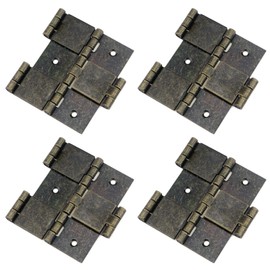 MY MIRONEY 2.99" Double Acting Screen Hinge Antique Bronze Folding Screen Hinges with Screws Pack of 4
