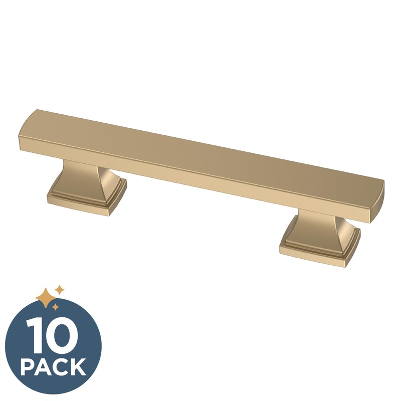 FRANKLIN BRASS Tiered Foot (10-Pack) Cabinet Handles 3" Hole Center