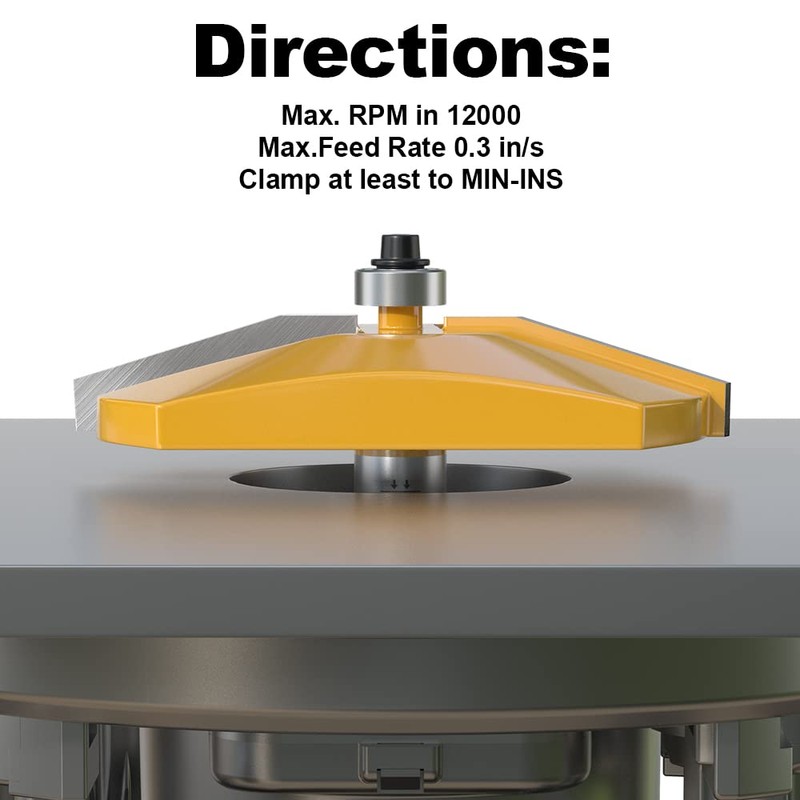 FivePears Bevel Raised Panel Router Bit 1/2 Inch Shank for