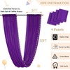 MODFUNS Royal Purple Ceiling Drapes Sheer Chiffon Draping Fabric 5x30ft