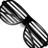 Komonee 3 x Black Shutter Shades Fun Novelty Plastic Party